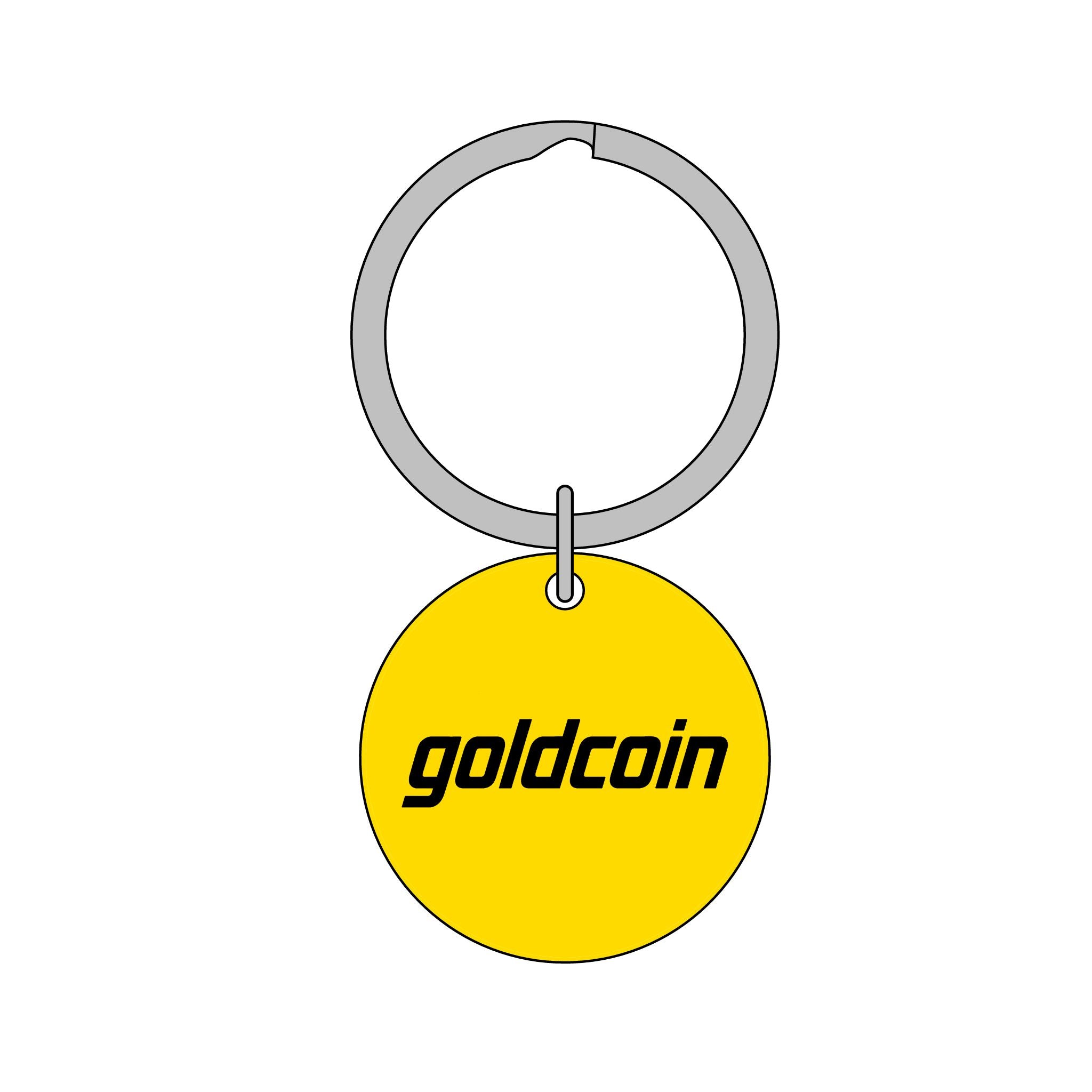 Goldcoin Engraved Stainless Steel Round Keychain