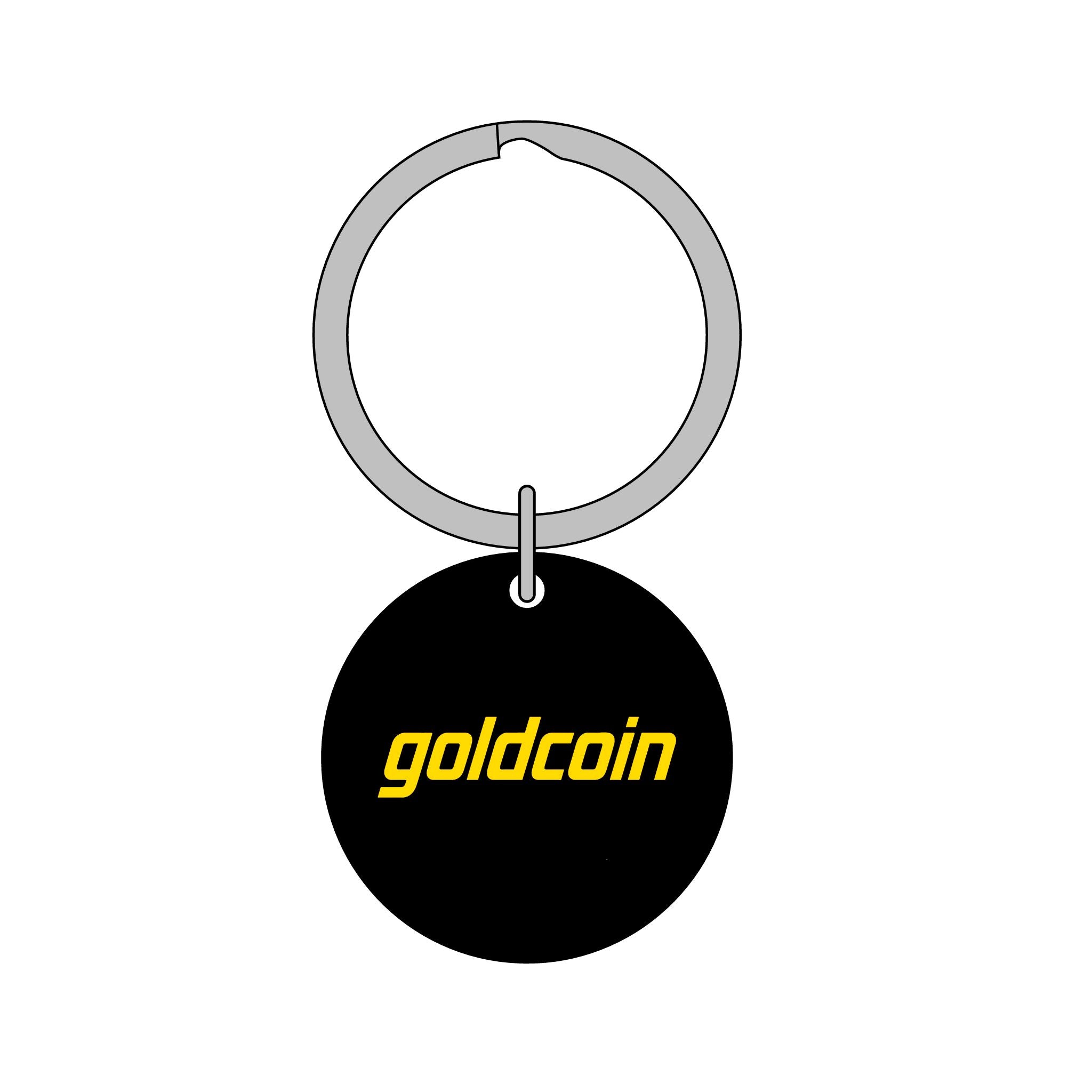 Goldcoin Engraved Stainless Steel Round Keychain