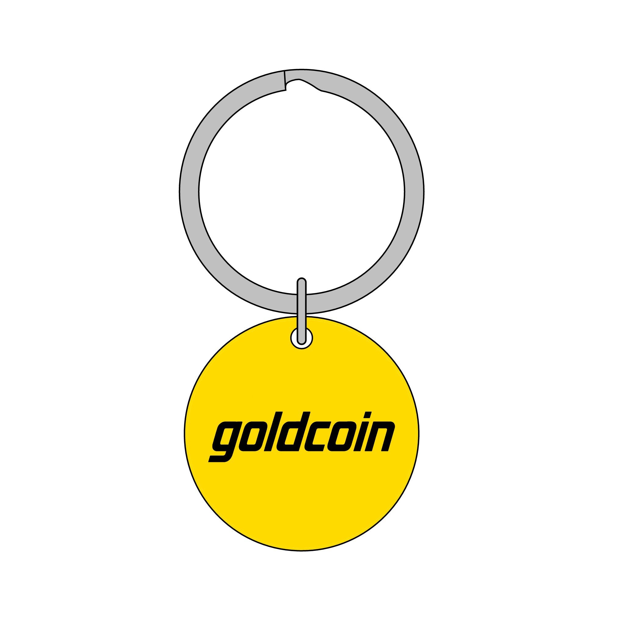 Goldcoin Engraved Stainless Steel Round Keychain