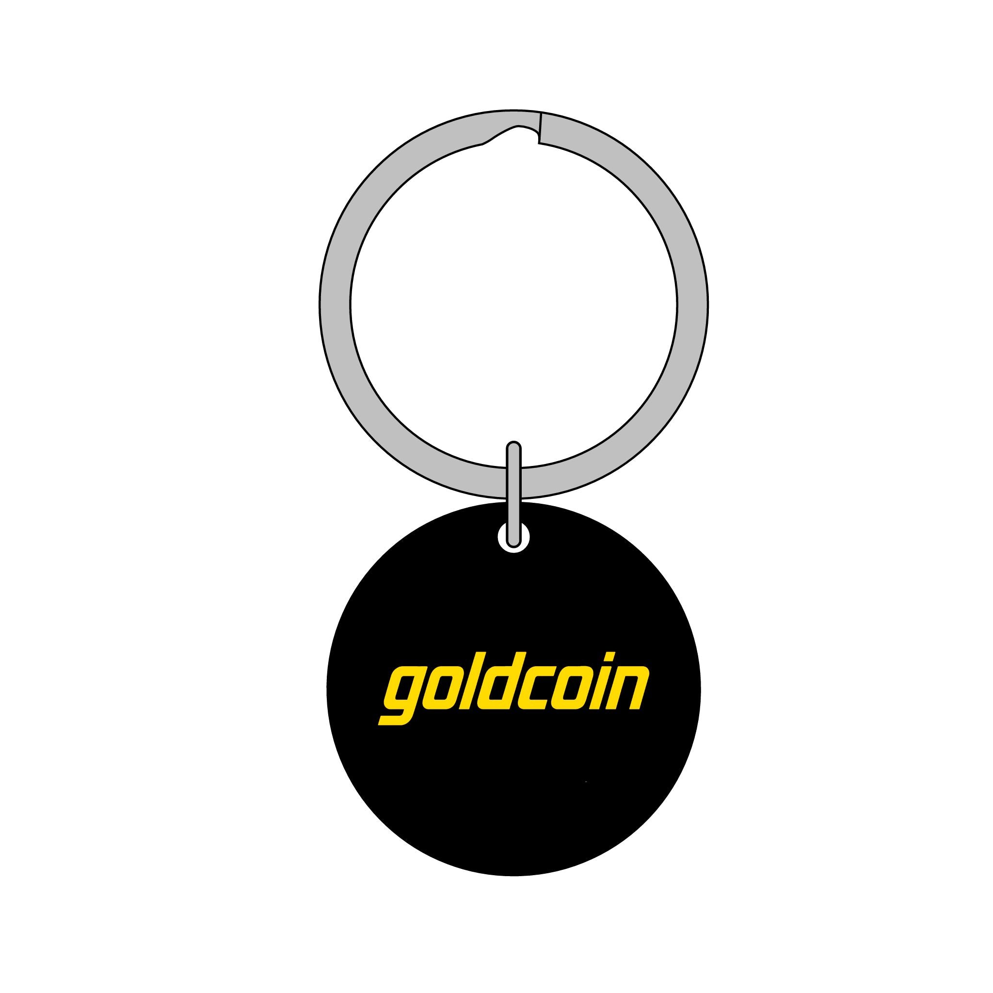 Goldcoin Engraved Stainless Steel Round Keychain